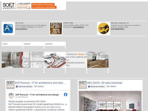 softconsult – 3d software aec/cad/bim, vytváření web prezentací a aplikací, 3d data, vývoj software