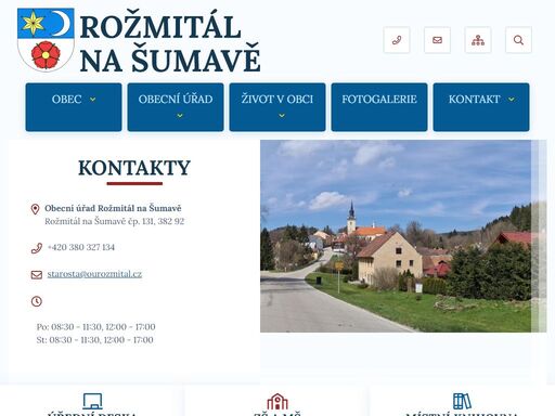 oficiální stránky obce rožmitál na šumavě