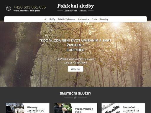 pohřební služba zdeněk vítek praha zajišťuje pro pozůstalé kremace, smuteční oznámení, smuteční kytice a pohřeb.