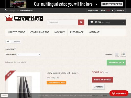 český výrobce hardtopů a laminátových nástaveb pro evropské a americké terénní pickupy. hardtop, nastavba,  zakrytí korby , kryt korby , roleta a další.