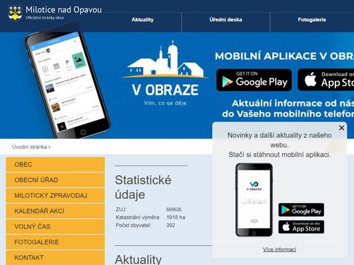 oficiální stránky obce milotice nad opavou