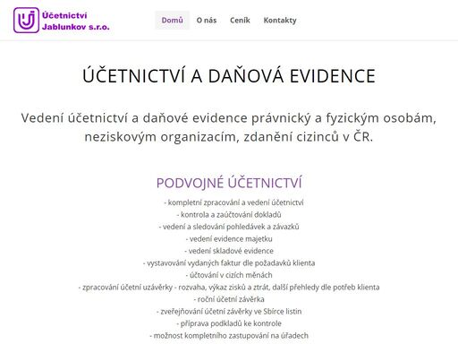 vedení účetnictví, daňové evidence právnický, fyzickým osobám, neziskovým organizacím, zdanění cizinců v čr. personalistika, hlášení zaměstnanců na čssz a pojišťovny. daňové poradenství.