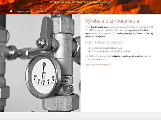 výroba a dodávka tepelné energie plzeň