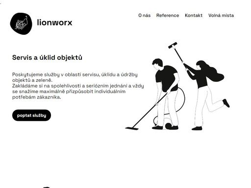 poskytujeme služby v oblasti servisu, úklidu a údržby objektů a zeleně.