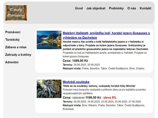 jednodenní zájezdy po celé evropě | vše na jednom místě, vše s možností online objednávky!