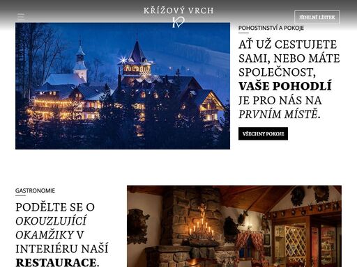 rodinný hotel křížový vrch si zamilujete díky silnému spojení s přírodou jesenických hor. užijte si magické místo plné romantiky, restauraci i wellness. ?