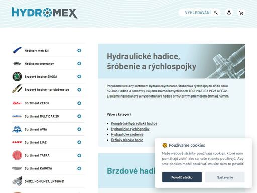     hlavní stránka hydromex
