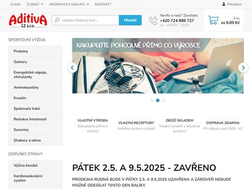výroba a prodej potravinových doplňků a sportovní výživy