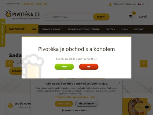 pivotéka.cz – široká nabídka výčepní a chladící pivní techniky, potřeb pro domácí vaření piva a desítek piv českých i zahraničních pivovarů.