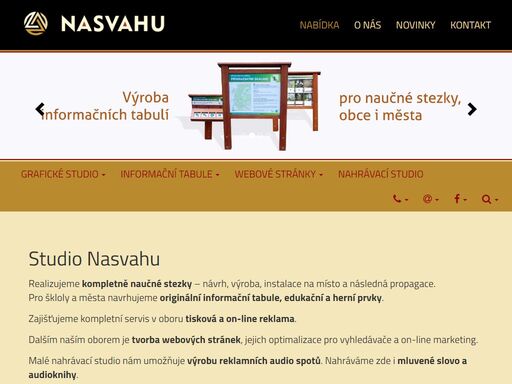 realizujeme kompletně naučné stezky od návrhu po instalaci na místo. navrhujeme originální informační tabule, edukační a herní prvky.