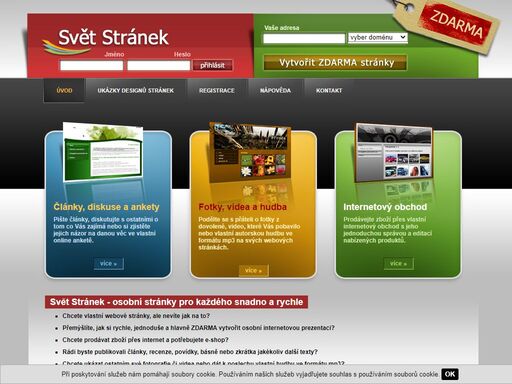 svet-stranek.cz,stránky,stránka,web,www,internet,osobní stránky,zdarma,rychle,snadno,firemní stránky,tvorba stránek