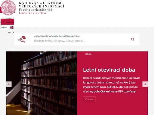 fakulta sociálních věd univerzity karlovy v praze je druhou nejmladší fakultou univerzity karlovy v praze. v současné době na ni studuje více než 4000 studentů.