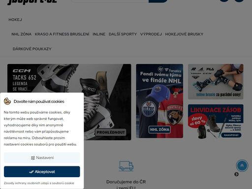 nabízíme sportovní vybavení pro hokej, inline bruslení a další sporty. vybírejte značkové zboží na našich e-shopech nebo navštivte jednu z kamenných prodejen.