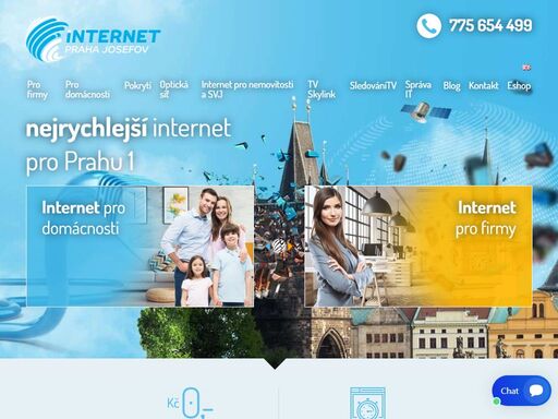 využijte rychlý internet pro firmy, domácnosti a svj nejen v centru prahy! optická síť, správa it, on-line tv i lte. neměnné ceny, rychlé pořízení.