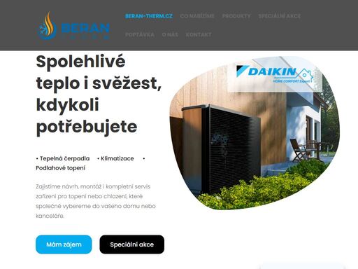 specializujeme se na prodej, montáž a servis energeticky úsporných a ekologických zařízení pro vytápění, chlazení vzduchu a ohřevu teplé vody značek daikin a schütz.