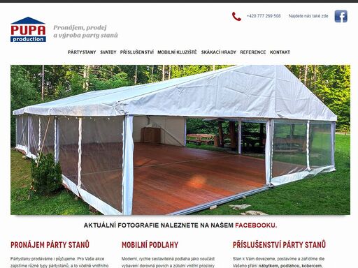 pronájem a prodej párty stanů za skvělé ceny. nezáleží na tom, zda pořádáte velkou komerční, sportovní, společenskou, kulturní akci, koncert, firemní párty nebo jen menší rodinnou oslavu.