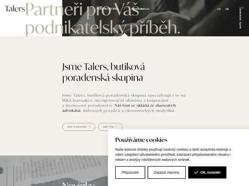 jsme talers, butiková poradenská skupina specializující se na m&a transakce, mezigenerační obměnu a korporátní a byznysové poradenství.