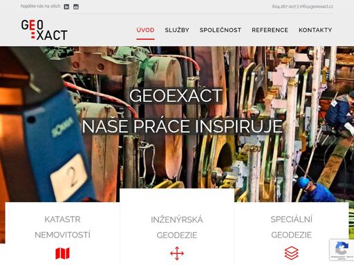 jsme moderní společností nabízející komplexní geodetické a kartografické práce. největší devízou jsou zkušenosti našich zaměstnanců získané dlouholetou praxí.