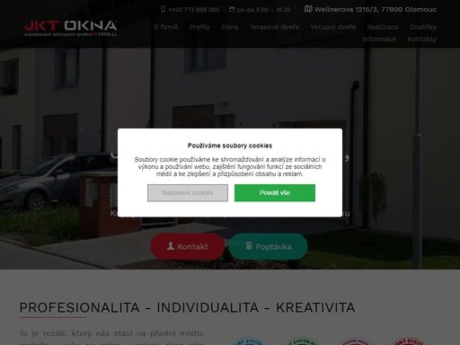 kvalitní plastová a hliníková okna olomouc jkt okna.