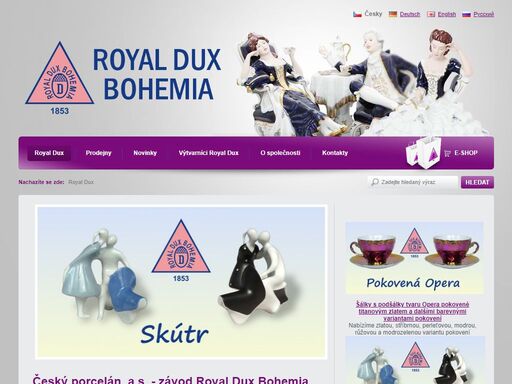 tradiční manufakturní výrobce figurálního a ozdobného porcelánu značky royal dux bohemia z duchcova - český porcelán, a.s. dubí závod royal dux duchcov