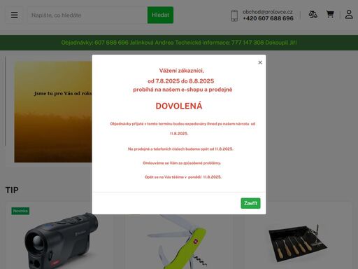 internetový obchod s loveckými potřebami pro myslivce a rybáře. široký sortiment loveckého vybavení a rybářských potřeb.\