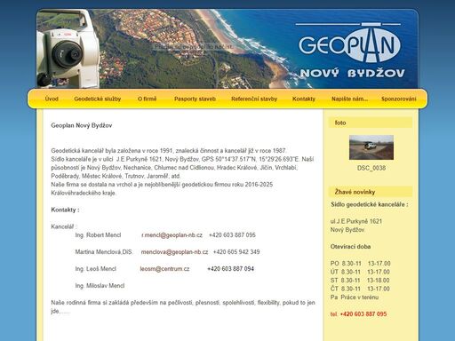naše firma se zabývá geodetickými pracemi a pasportizaci staveb ve špičkové kvalitě a především v rychlosti zpracování.
