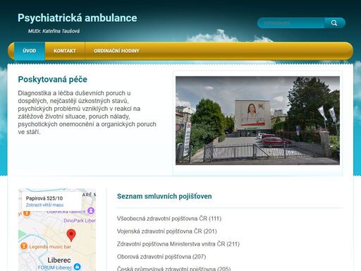 oficiální stránky psychiatrické ambulance mudr. kateřiny taušové