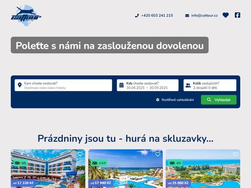 cat tour -více než 30 let pro vás. široká nabídka kvalitních zájezdů s důrazem na spokojenost klienta.