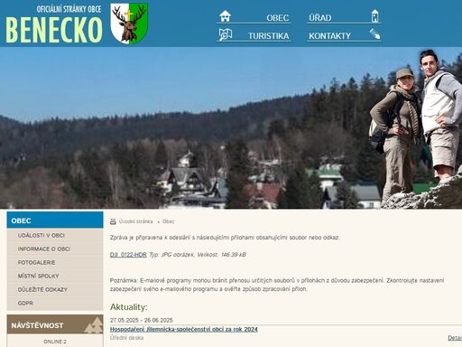 oficiální stránky obce benecko