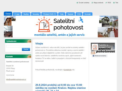 provádíme montáž a servis satelitů a antén pro příjem digitálního vysílání. dále nabízíme poradenství při výběru nové tv, jejich sestavení, instalace na stěnu, ladění a propojení s různými komponenty. plzeň-sever