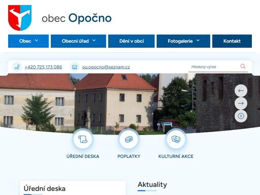 oficiální stránky obce opočno