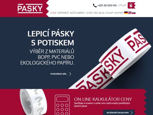 objednejte si lepicí pásky s vlastním potiskem nebo designem. nízkonákladový tisk pásek už od 36 kusů! využijte náš online kalkulátor ceny!