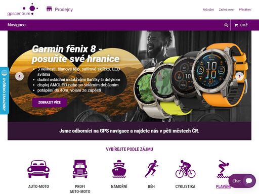 jsme specialisté na chytré hodinky a navigace garmin, které vám na našich kamenných prodejnách rádi předvedeme. prodáváme/servisuje i gps navigace tomtom. 