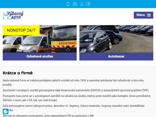 naše rodinná firma se zabývá prodejem ojetých vozidel od roku 1993 a samotný autobazar byl vybudován o dva roky později.