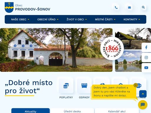 oficiální stránky obce provodov-šonov