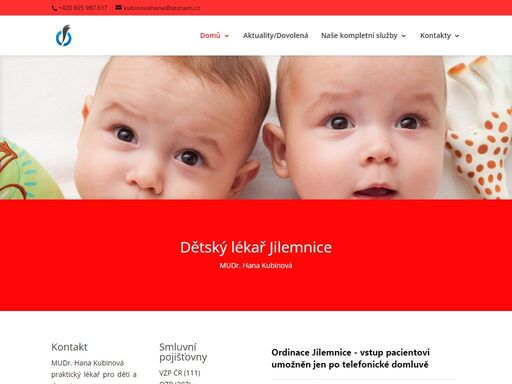 mudr. hana kubinová je praktickou lékařkou pro děti a dorost, jejíž rozsáhlé a bohaté zkušenosti přispívají k vysokému standardu nabízené lékařské péče.