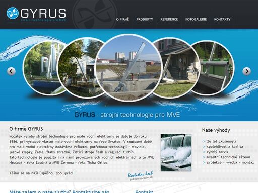 gyrus - výroba strojní technologie pro malé vodní elektrárny