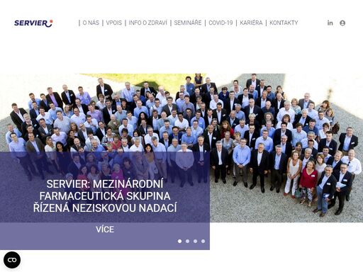servier – první nezávislá francouzská farmaceutická společnost, založena v roce 1954 ... oznámení o změně v distribuci léčivých přípravků skupiny servier. zastoupení firmy servier v české republice zahájilo svou činnost v říjnu roku 1994. za 25 let působení na farmaceutickém trhu společnost vytvořila partnerství a vybudovala pevné postavení v oblasti kardiologie, diabetologie, interní medicíny, psychiatrie, angiologie, revmatologie a onkologie.