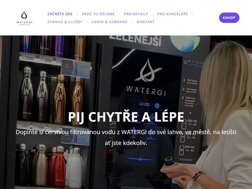 hydratačni stanice s vodou bez obalu
eko pitný režim
voda bez obalu
watergi
hydratacni stanice
filtrovana voda
automat na vodu