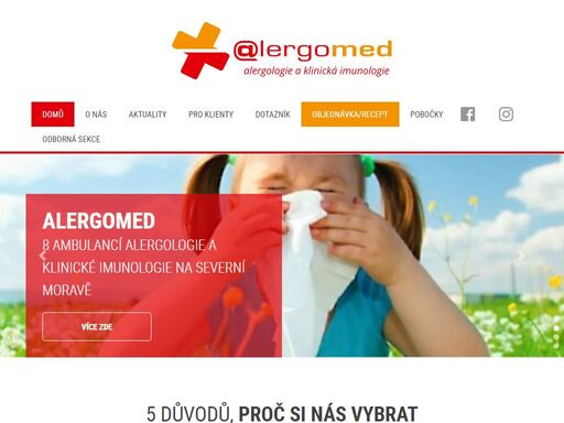 síť zdravotnických zařízení s odbornou specializací na alergologii a klinickou imunologii působící na severní moravě.