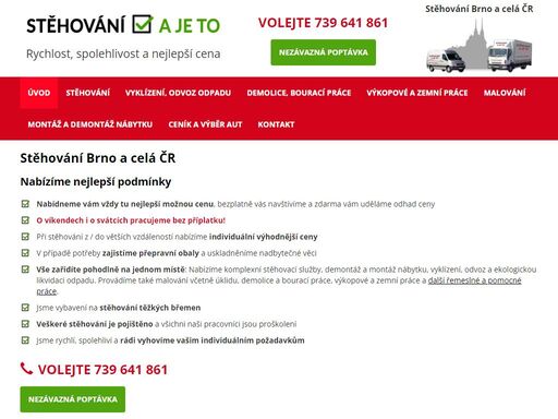 stěhování a je to - stěhovací služby - brno i celá čr