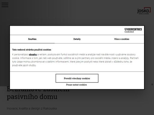 josko je předním poskytovatelem kvality, designu a inovací pro okna, vstupní dveře, interiérové dveře, celoskleněné systémy, ochranu před sluncem a další, s 94% spokojených zákazníků. ? nyní informace o josko.