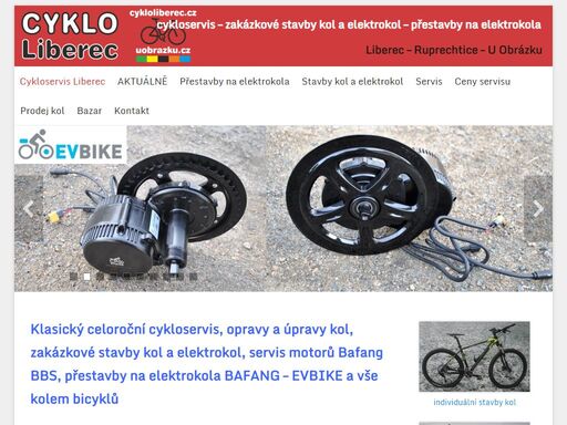 cykloservis liberec paleček. rodinný profesionální cykloservis, opravy a stavby kol a elektrokol. přestavby na elektrokola bafang – evbike. servis motorů bafang bbs.