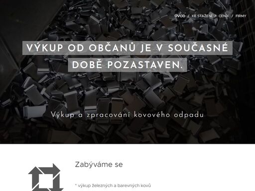výkup kovového odpadu