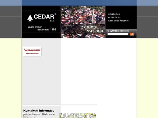 stránky realitní kancelá?e cedar plze?