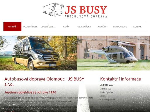 js busy s.r.o. zajišťuje autobusovou dopravu pro školní výlety v okolí olomouce, firemní akce, poskytujeme servis pro cestovní kanceláře. dopravíme vás, kam budete chtít.