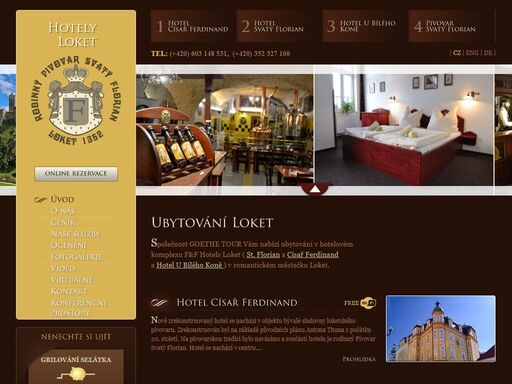 hotel císař ferdinand, hotel u bílého koně a hotel st. florian, loket nabízí příjemné ubytování v romantickém městě loket nad ohří.