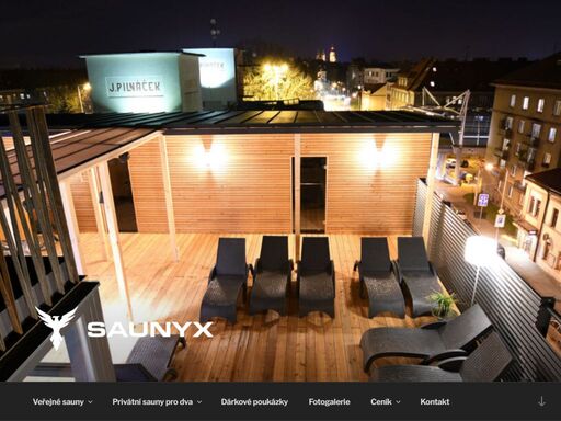 saunyx, to je luxus a dokonalé soukromí privátního wellness a saunové centrum se špičkovými službami, perfektním vybavením a geniem loci na střeše pilnáčkovy