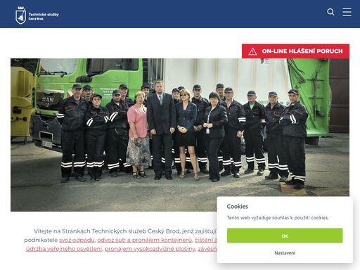 technické služby český brod - odvoz komunálního odpadu, třídění odpadu, údržba a opravy komunikací 