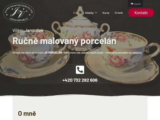 jv porcelán je značka ručně malovaného porcelánu na zakázku dle předlohy zákazníka uměleckým mistrem vilémem janouškem. pořádáme také kurzy malování porcelánu.